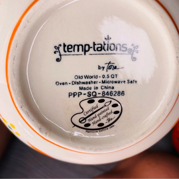 Temp-tations old world floral nesting measuring bowls with spout 5 set - Picture 6 of 10